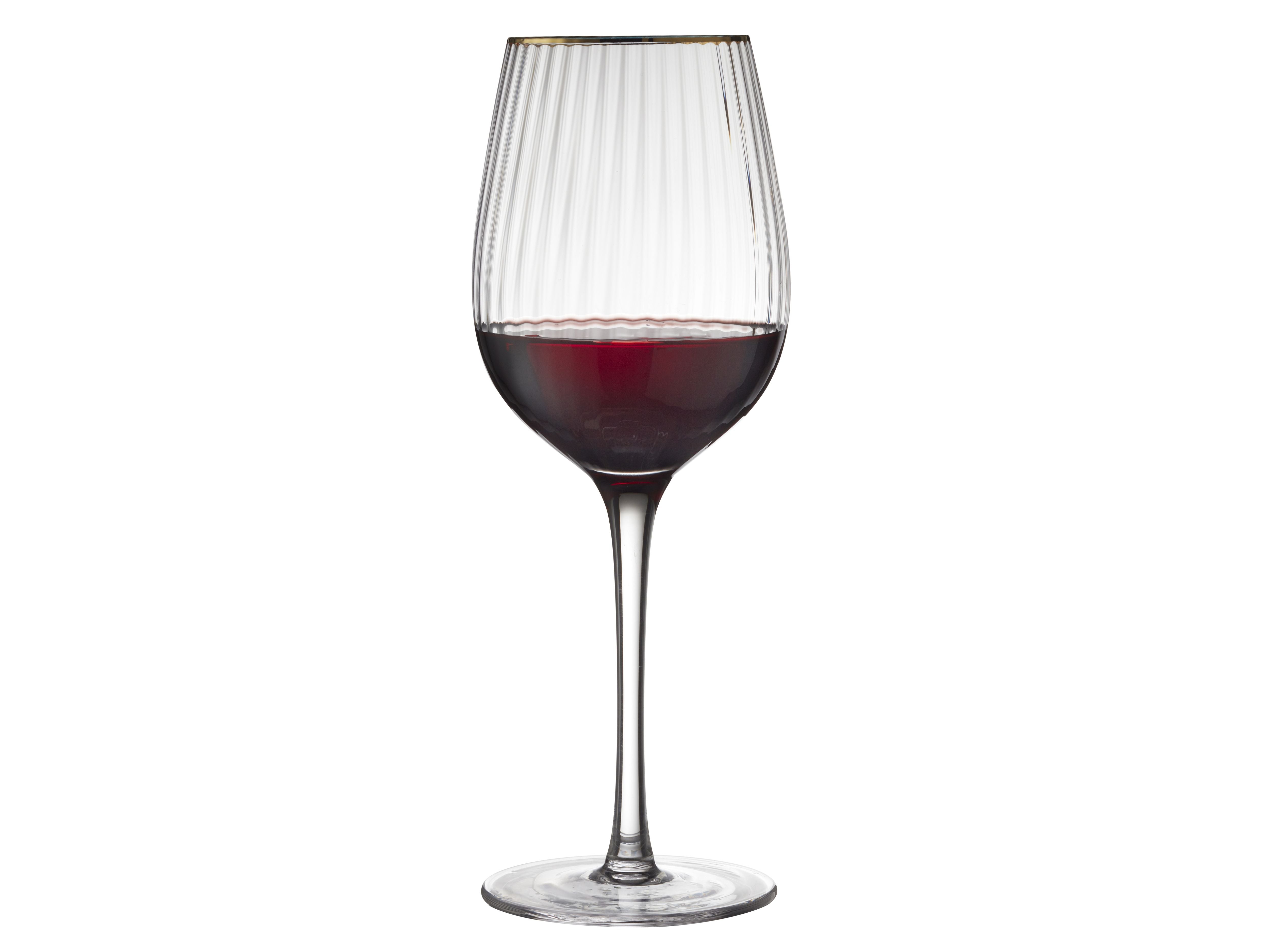Lyngby Glas Palermo Gold Red Wine Glass 40 Cl 4 PC。