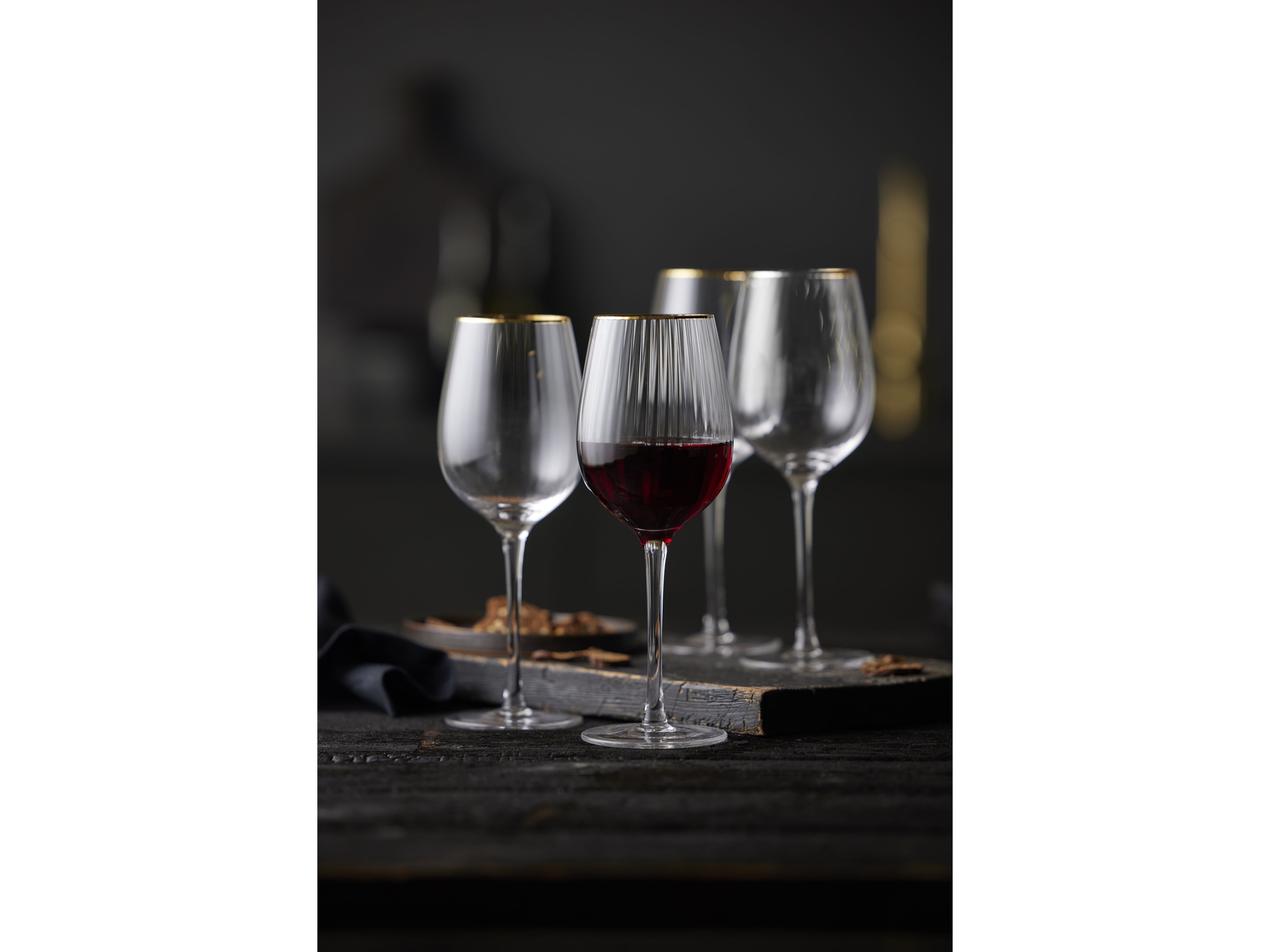 Lyngby Glas Palermo Gold Red Wine Glass 40 CL 4 PC.