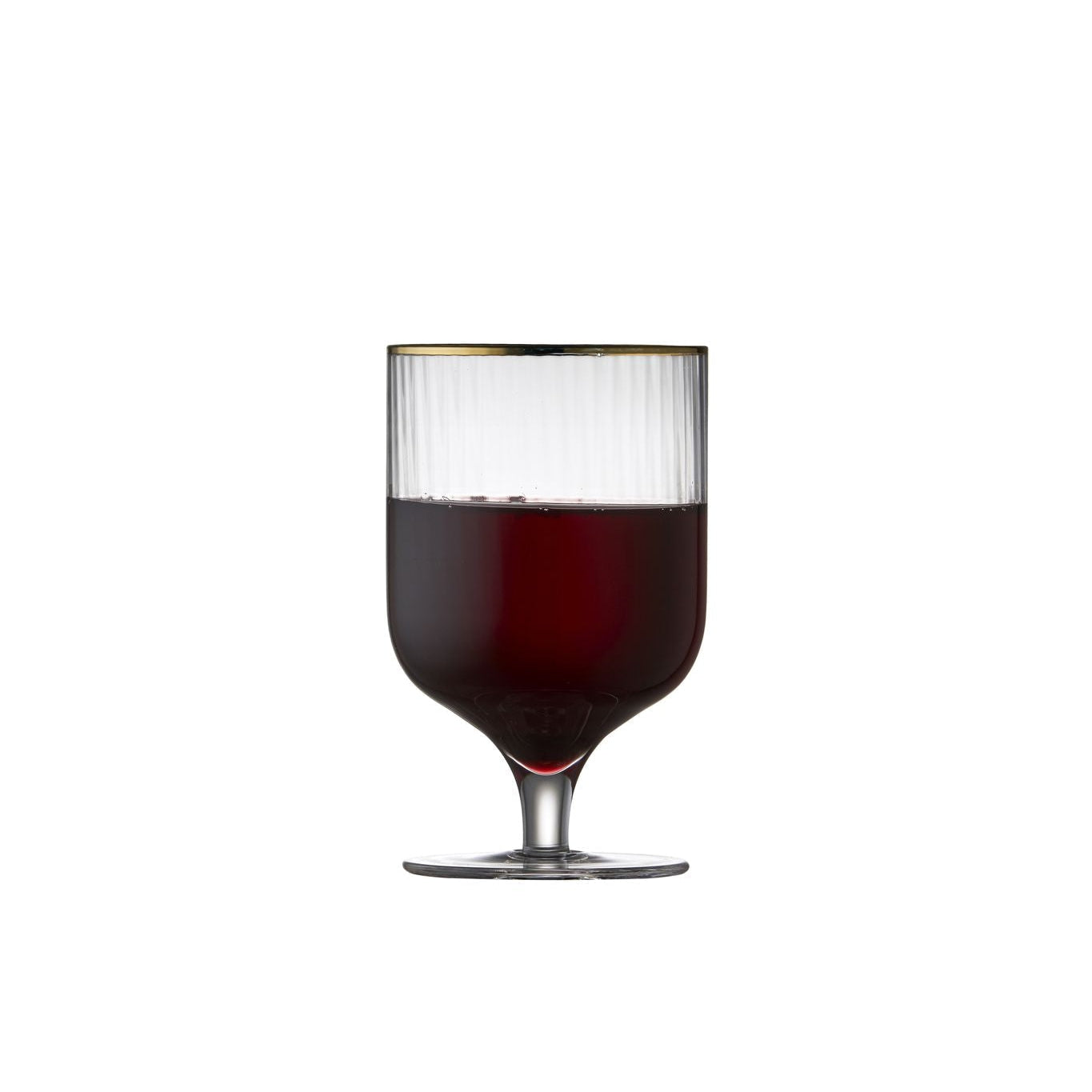 Lyngby Glas Palermo Gold Wine Glass 30 Cl, 4 Pcs.