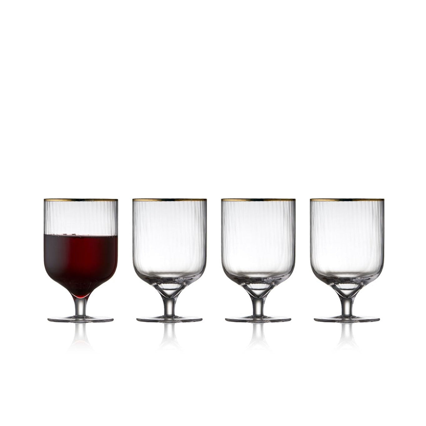 Lyngby Glas Palermo Gold Wine Glass 30 CL, 4 kpl.