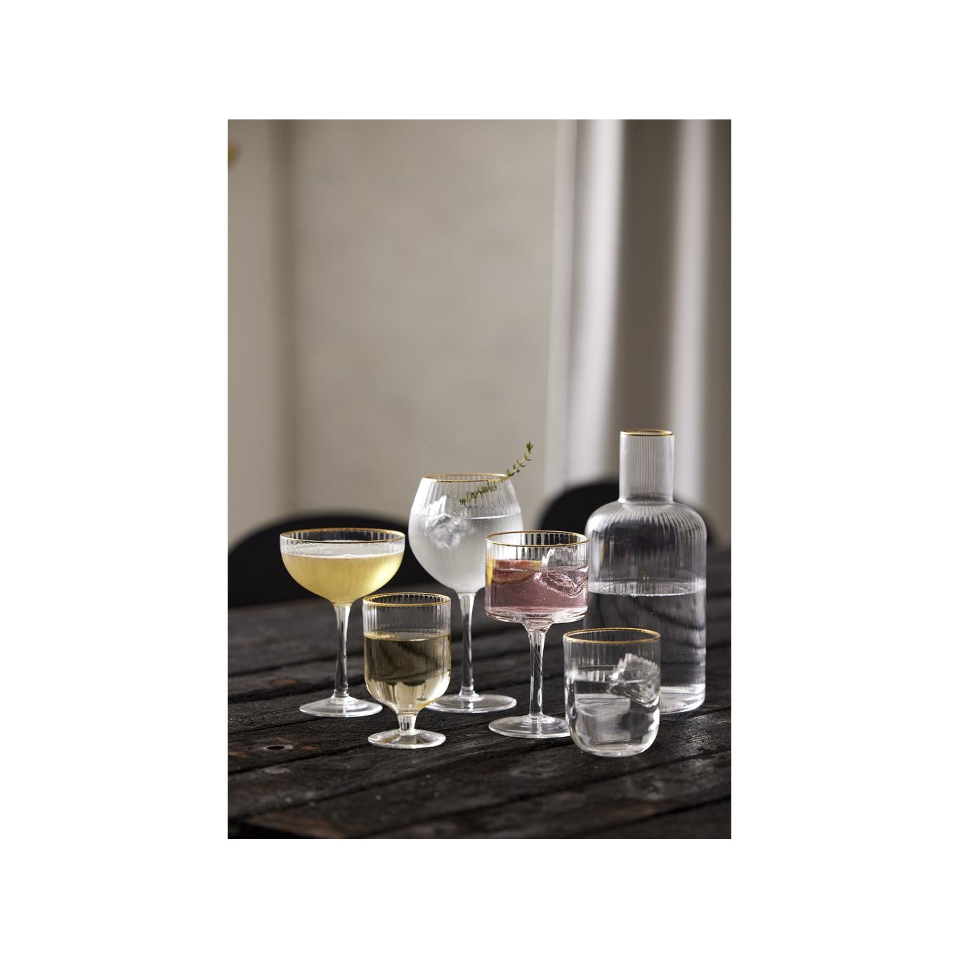 Lyngby Glas Palermo Gold Wine Glass 30 Cl, 4 pc's.