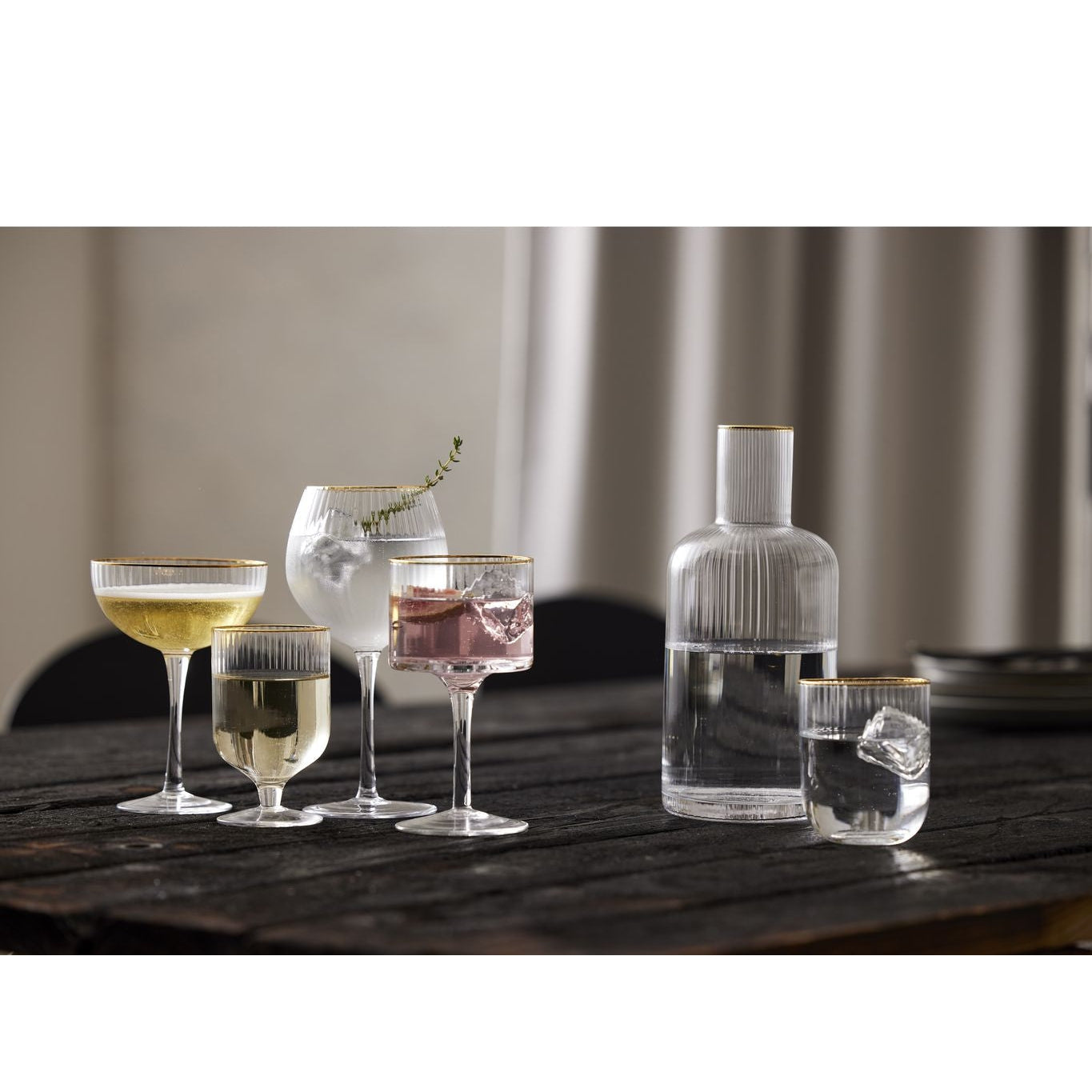 Lyngby Glas Palermo Gold Wine Class 30 Cl, 4 PC.