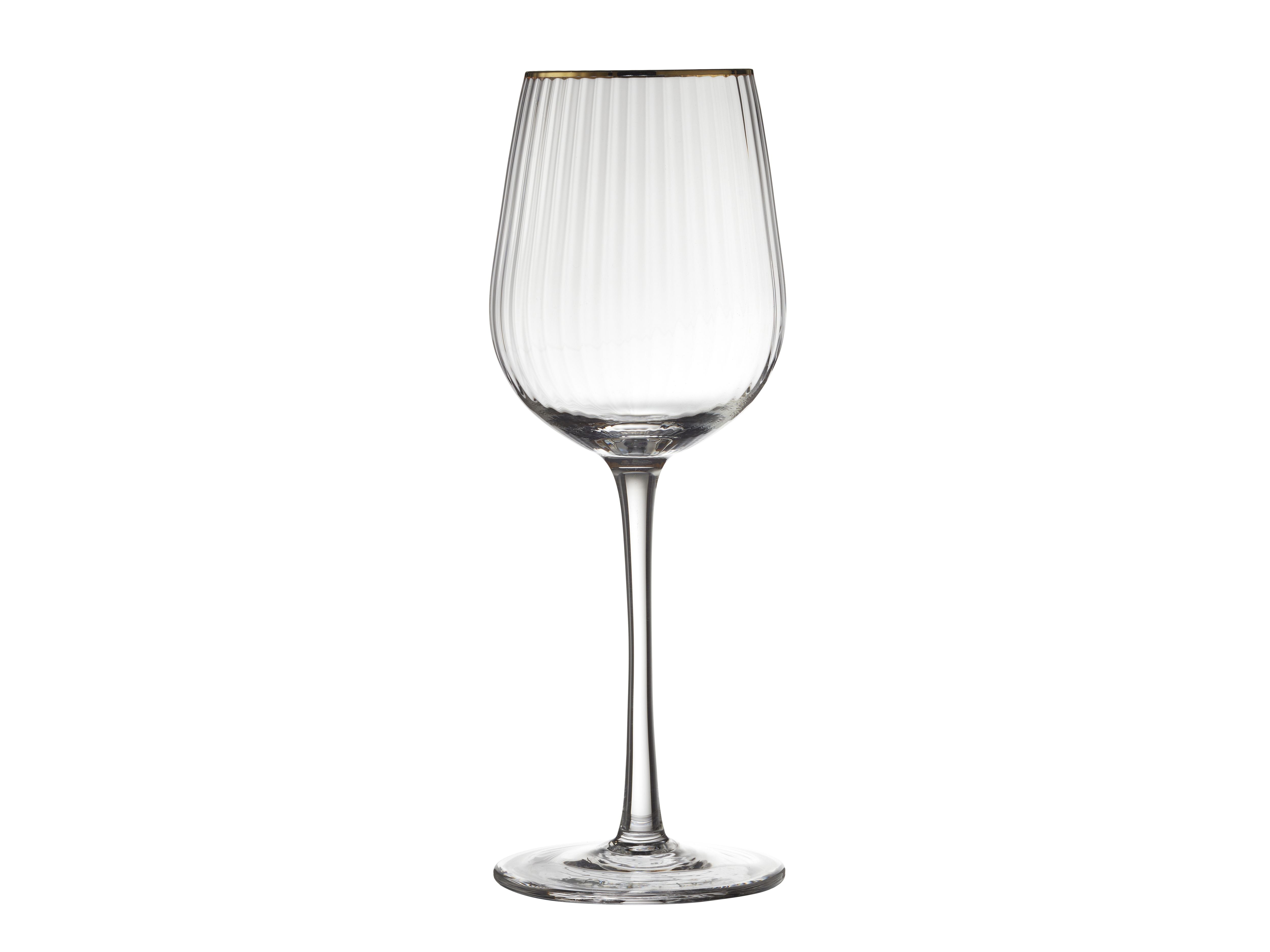 Lyngby Glas Palermo Gold White Wine Glass 30 Cl 4 kpl.