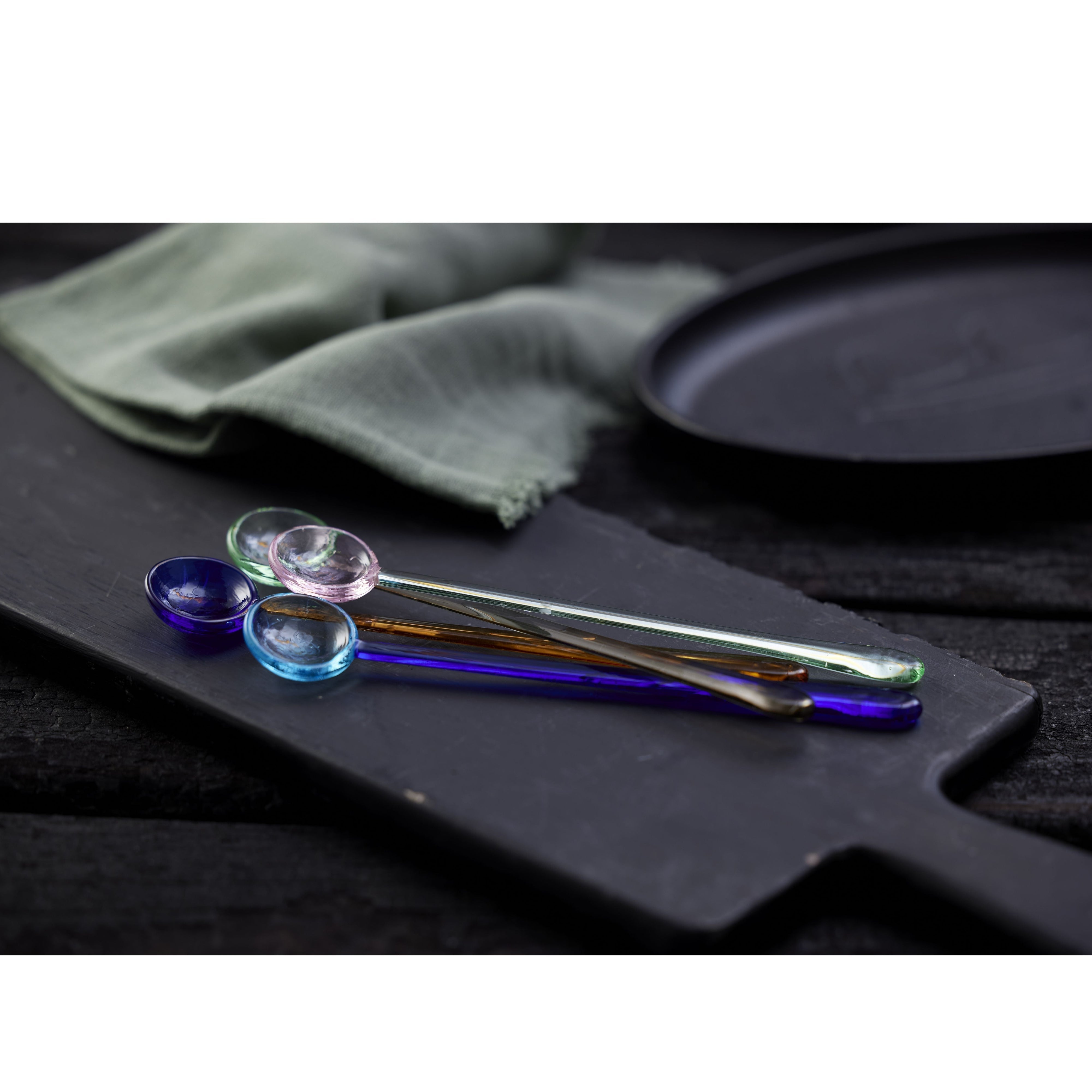 Lyngby Glas Torino Glass Spoon 18 cm 4 PCS. Cul.