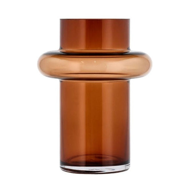 Lyngby Glas Tube花瓶H：20厘米，琥珀色