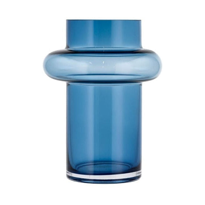 Lyngby Glas Tube Vase H: 20 cm, dökkblár