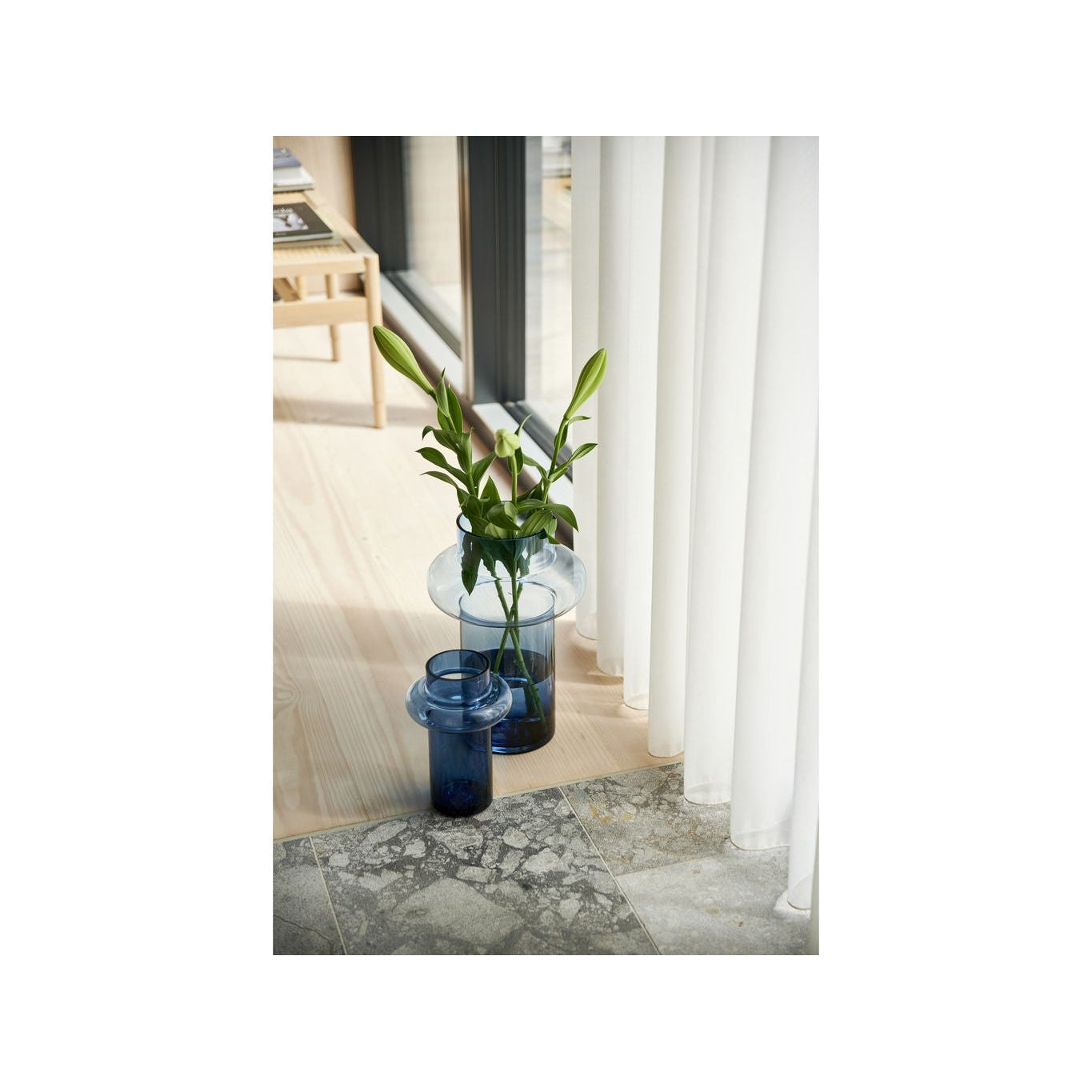 Vase tube en verre Lyngby H : 25 cm, Ambre