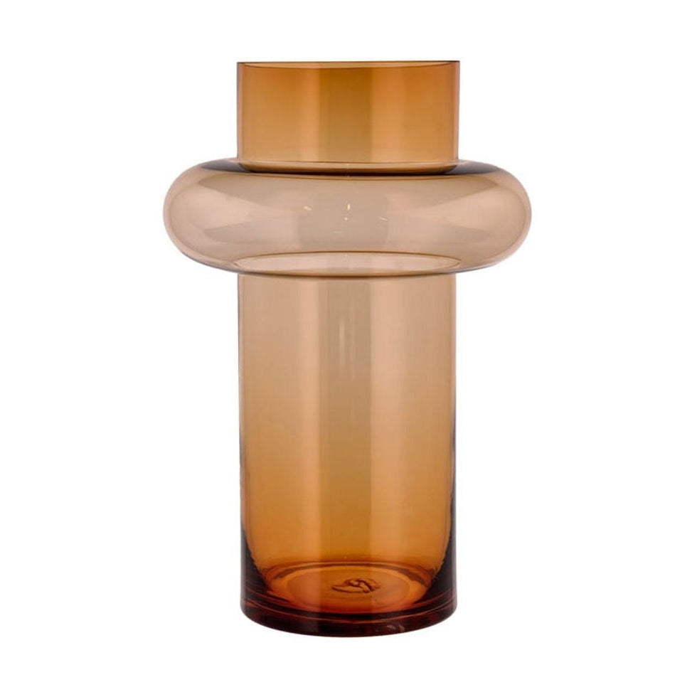 Vase tube en verre Lyngby H : 40 cm, Ambre