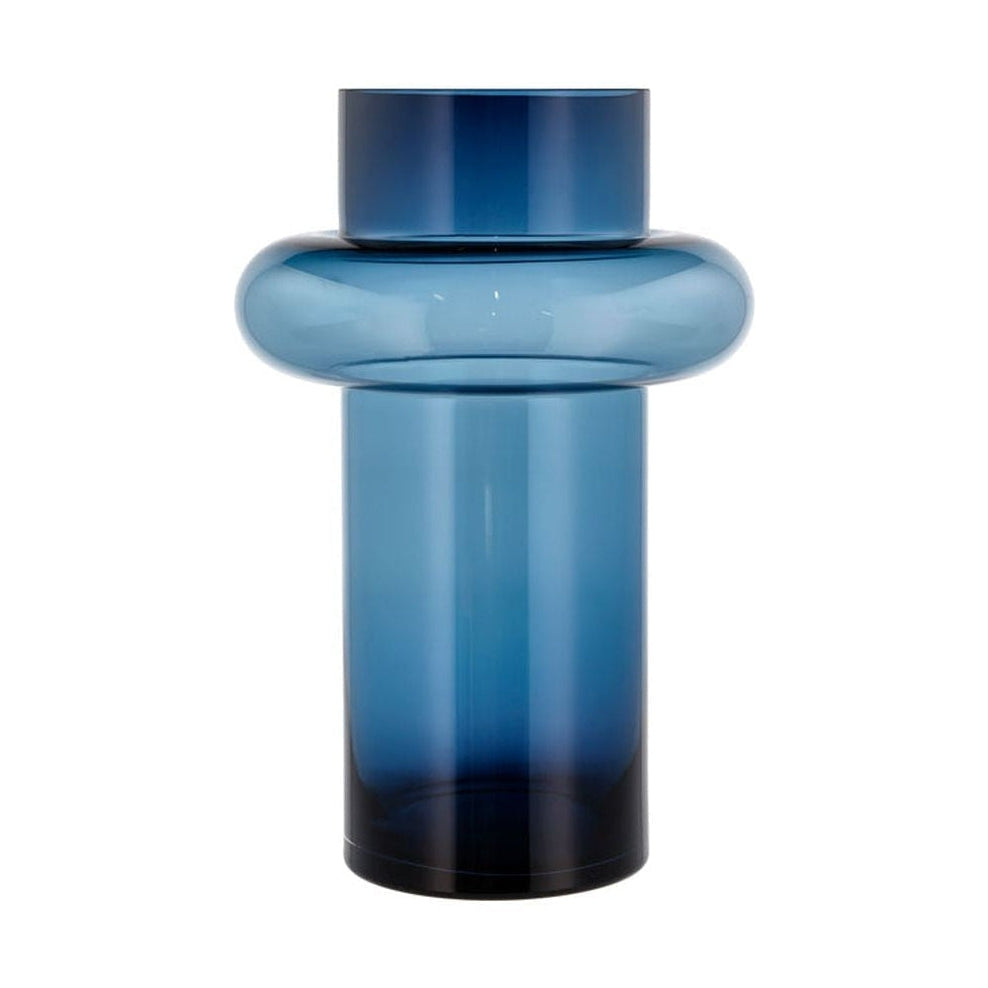 Lyngby Glas Tube Vase H: 40 cm, dökkblár