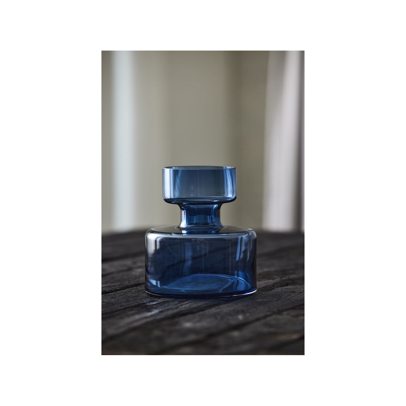 Lyngby Glas Vase tubulaire H: 20 cm, bleu