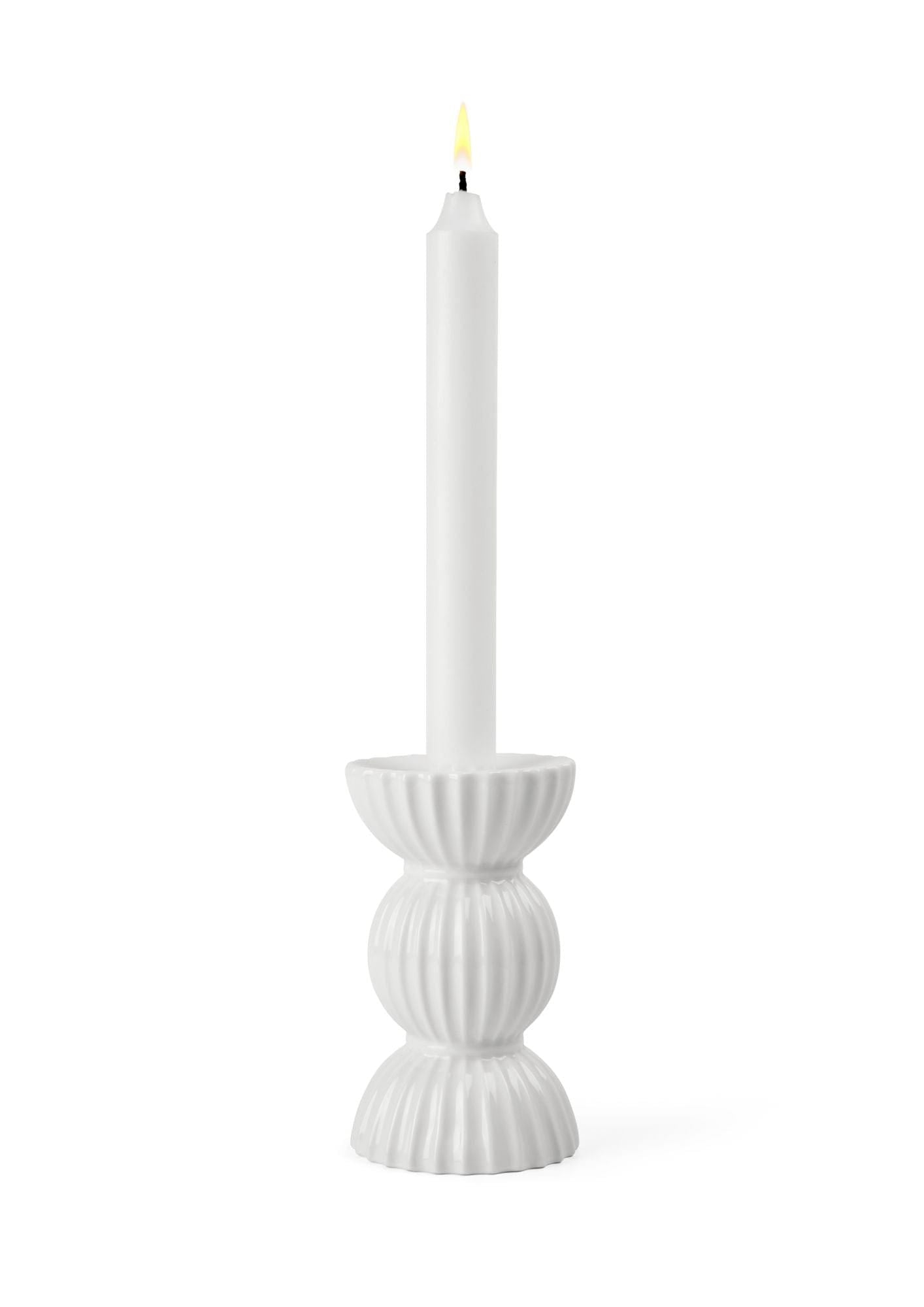 Lyngby Porcelæn Lyngby Tura Candlestick 14 Cm, White