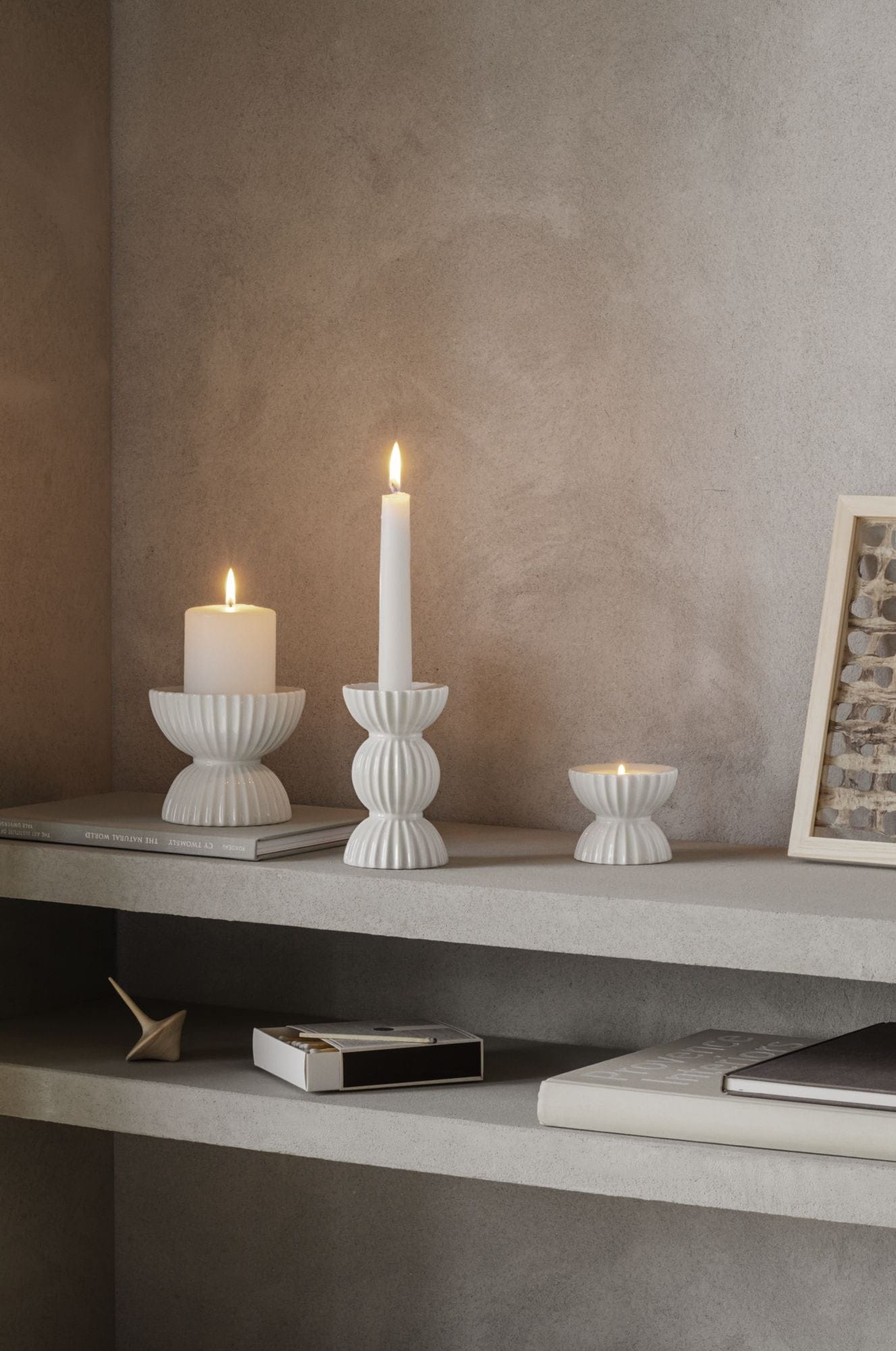 Lyngby Porcelæn Lyngby Tura Candlestick 14 cm, wit