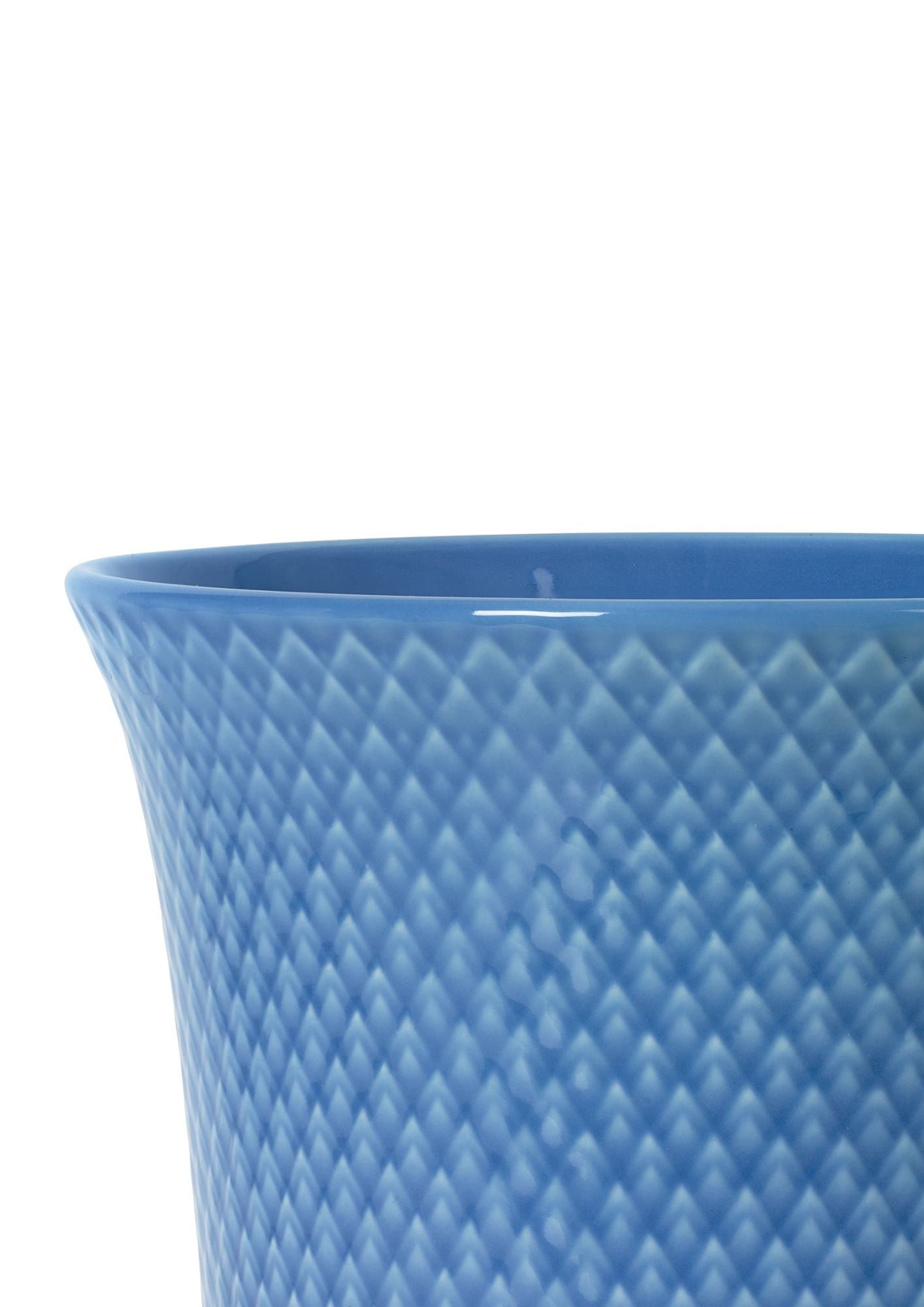 Lyngby Porcelæn Rhombe Color Vase 20 cm, blár
