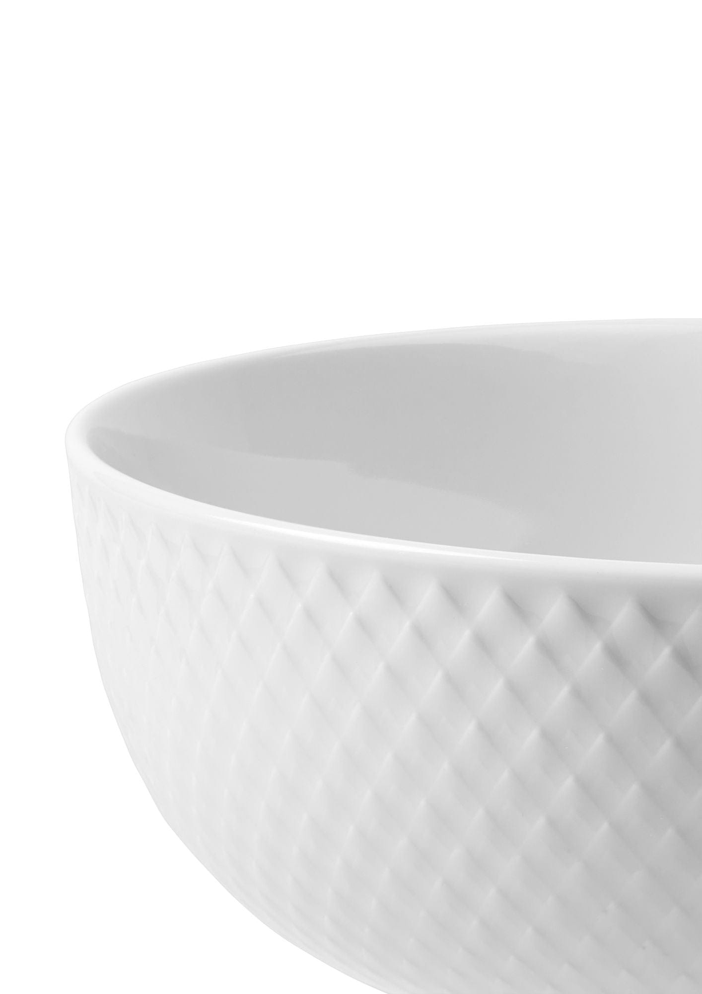 Lyngby porcelæn rhombe ciotola Ø15,5 cm, bianco