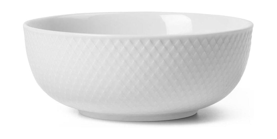 Lyngby porcelæn rhombe ciotola Ø15,5 cm, bianco