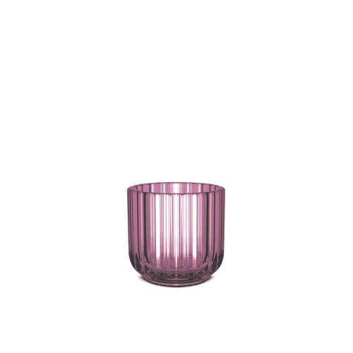 Lyngby Tealight Holder Purple Glass, 6,5cm