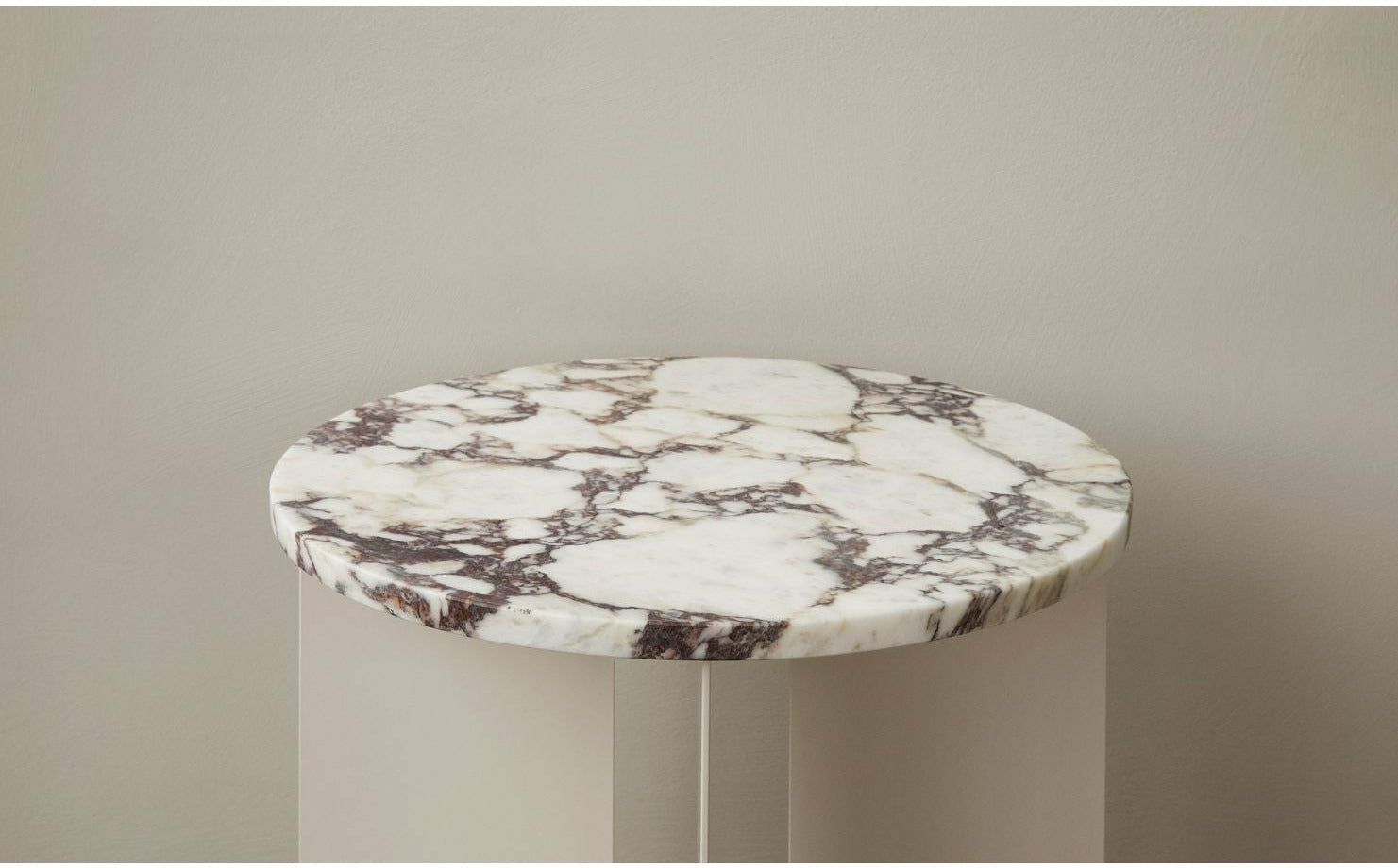 Audo Copenhagen Androgyne Side Tabletop, Crystal Rose Marmor