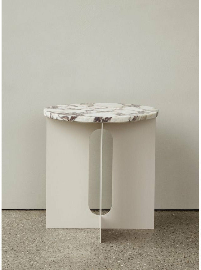 Audo Copenhagen Androgyne Side Tabletop, Crystal Rose Marble