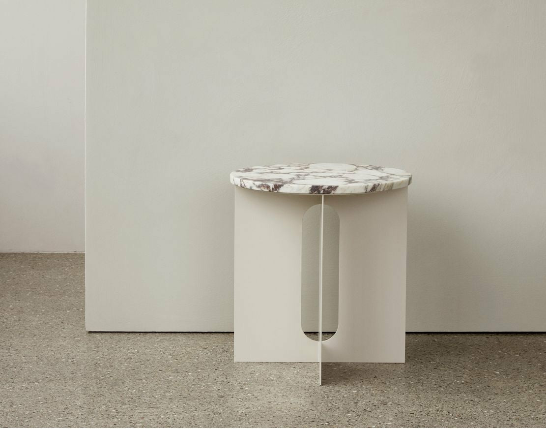 Audo Copenhagen Androgyne side bordplade, krystalrose marmor