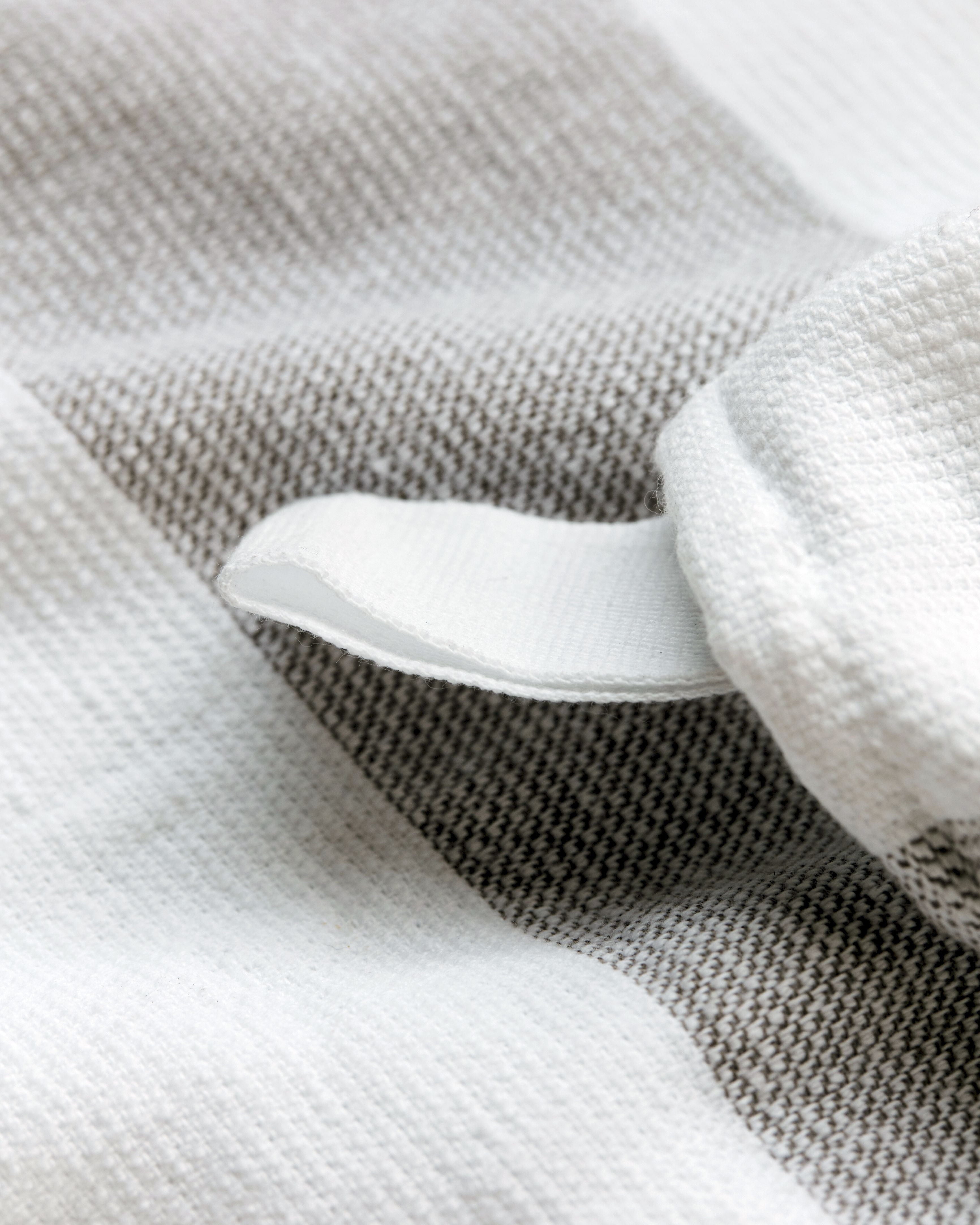 Meraki Barbarum handdoek set van 20x100 cm, witte en bruine strepen