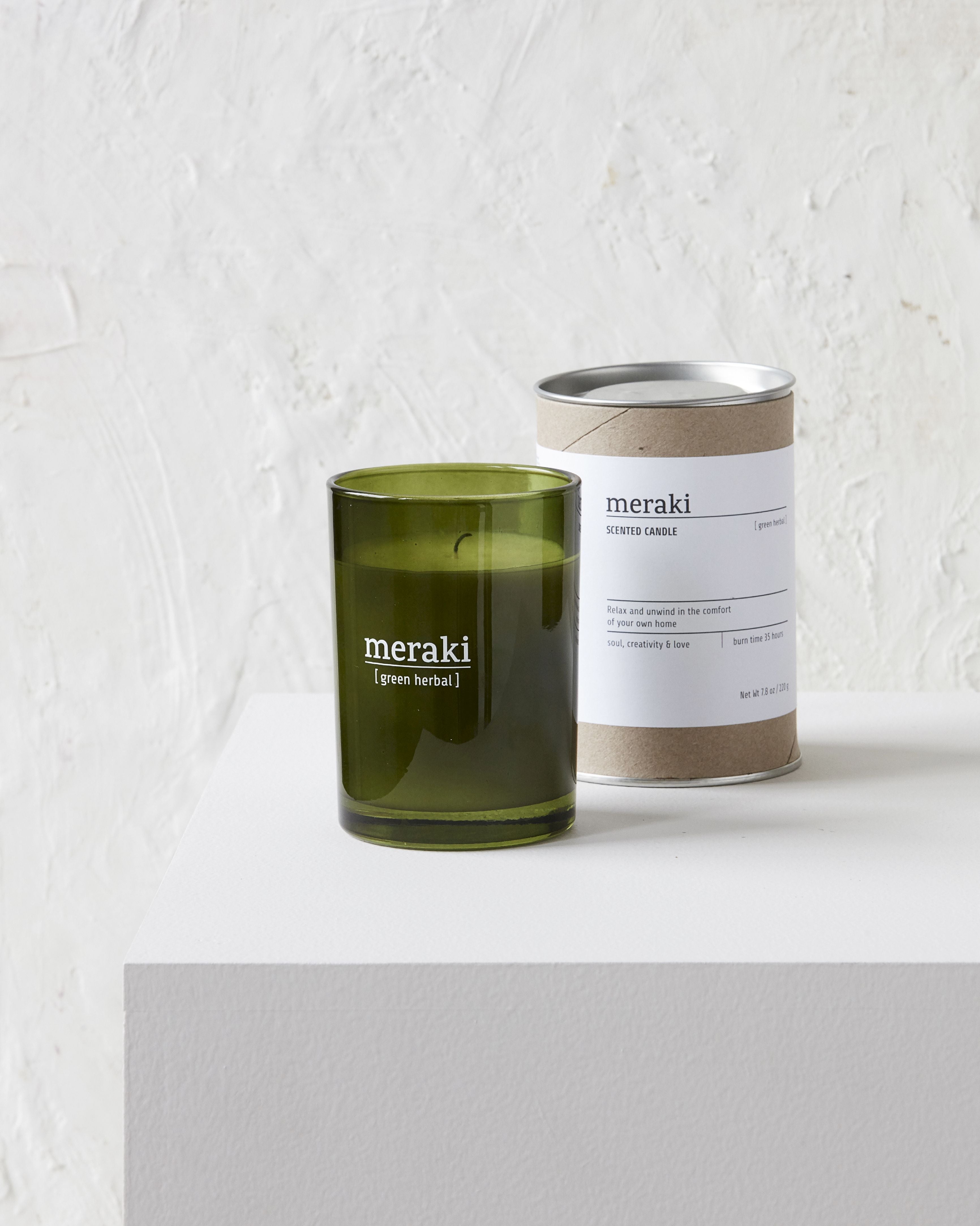 Meraki Scented Candle H10,5 Cm, Green Herbal