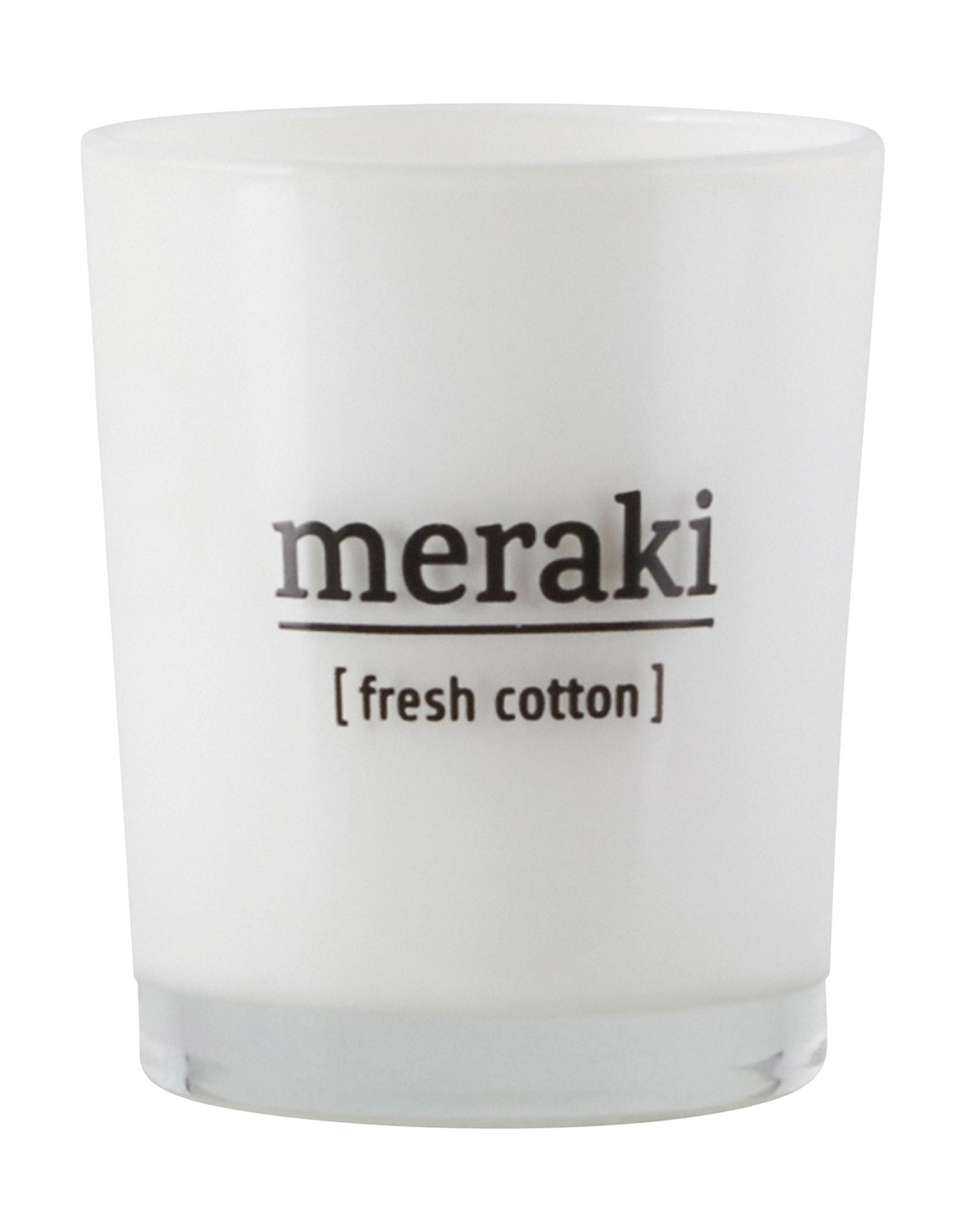 Vela perfumada de Meraki H6,7 cm, algodón fresco