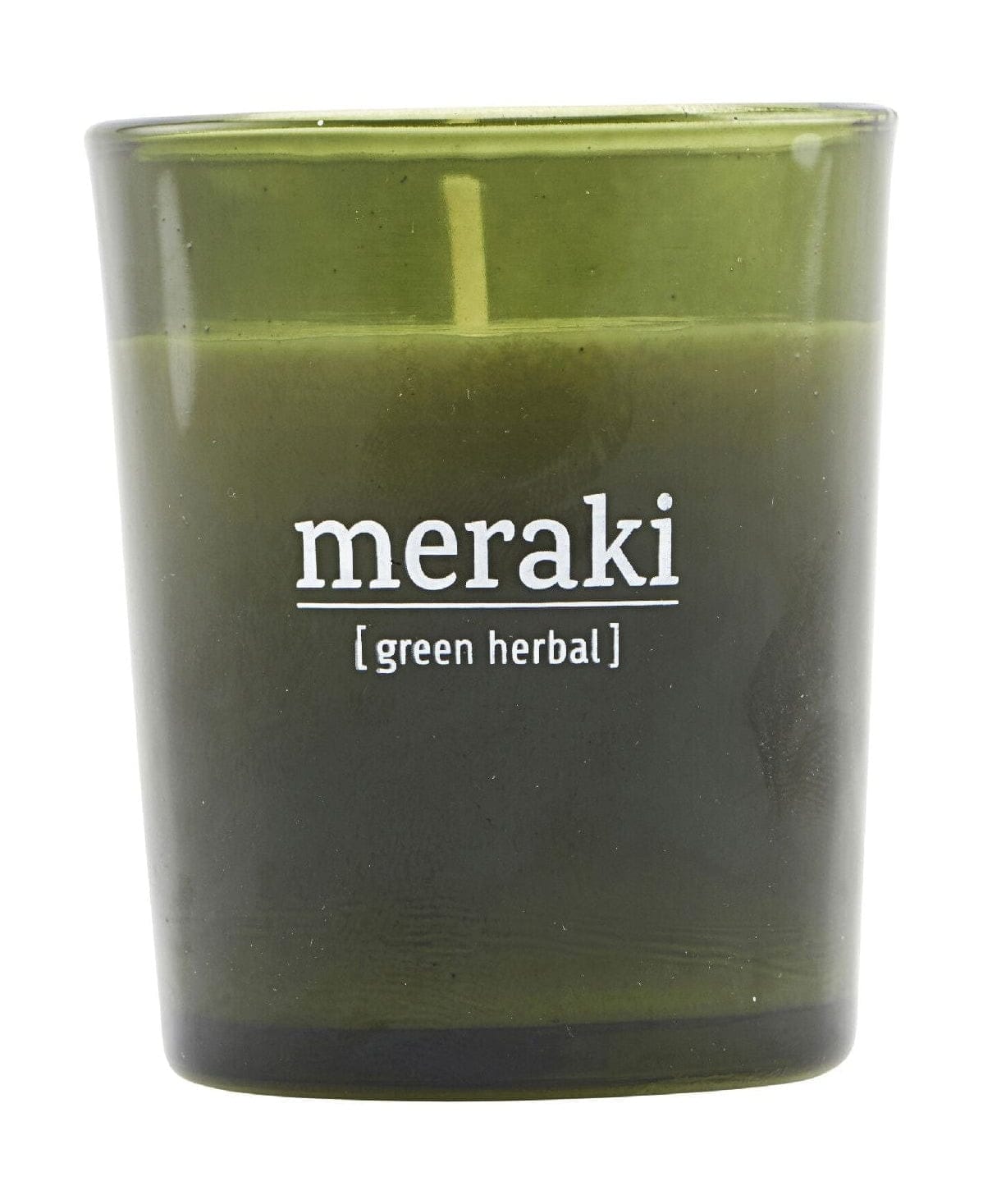 Vela perfumada de Meraki H6,7 cm, herbal verde