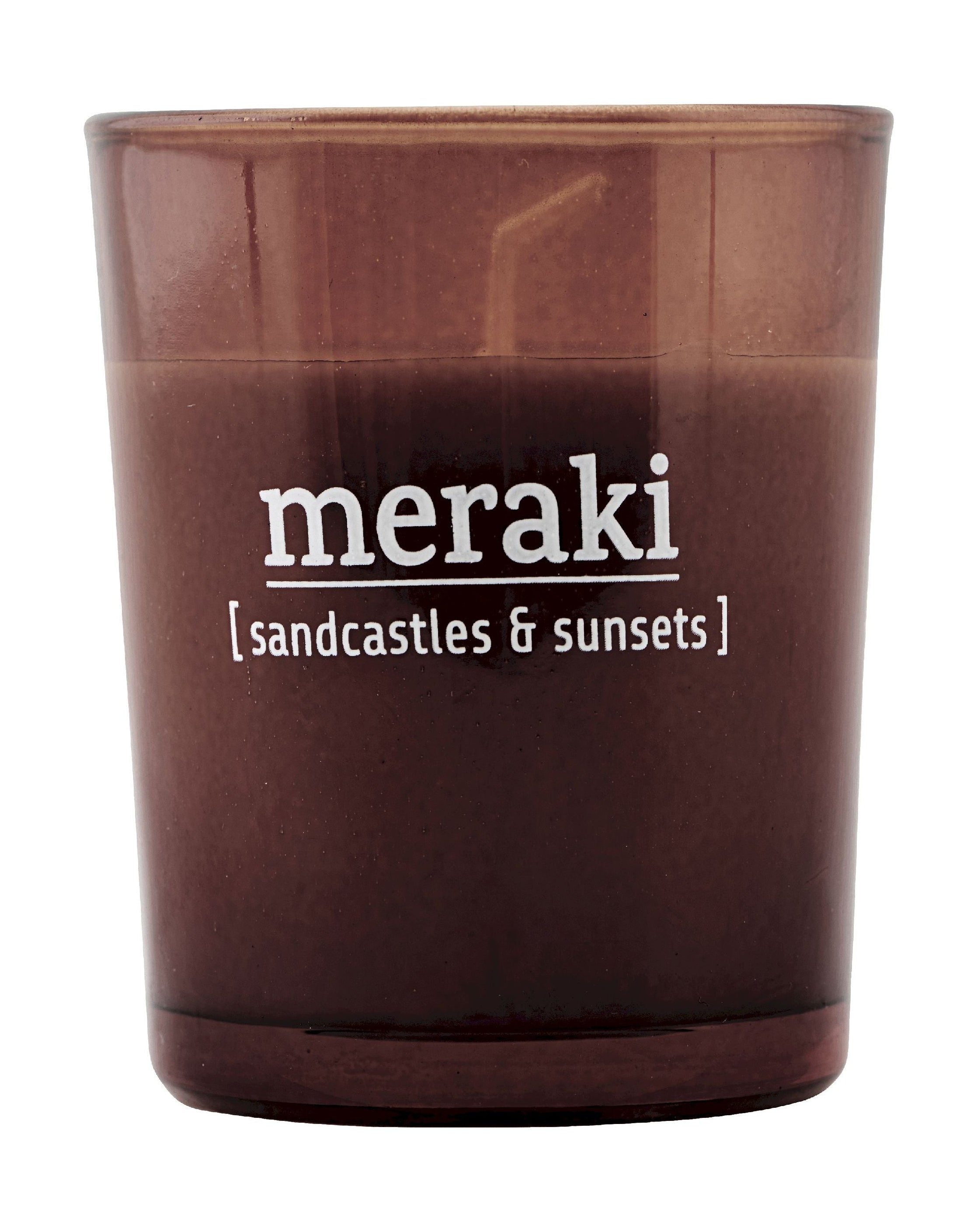 Meraki Bougie parfumée H6,7 cm, châteaux de sable et couchers de soleil