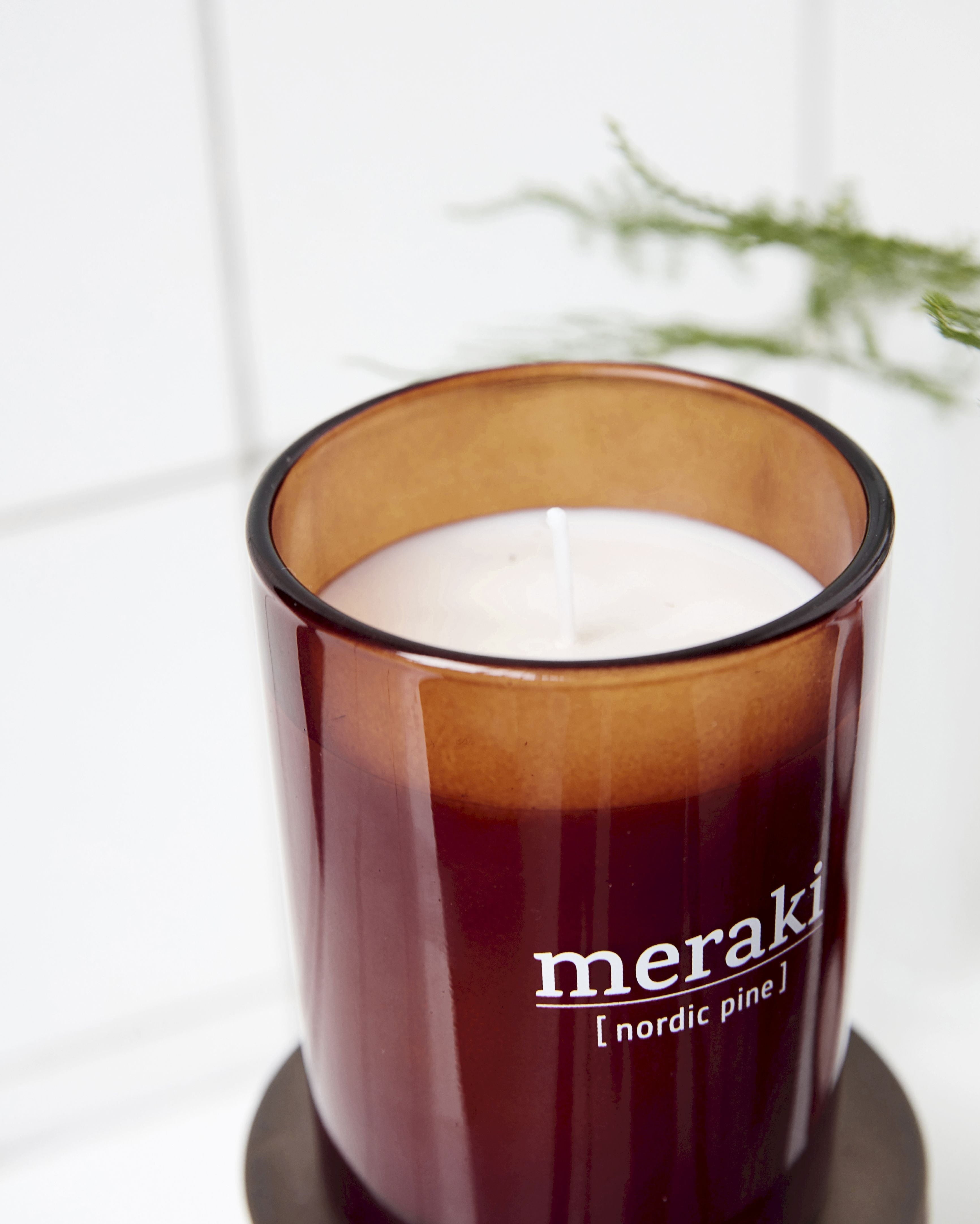 梅拉基（Meraki）蜡烛H10,5厘米，斯堪的纳维亚花园