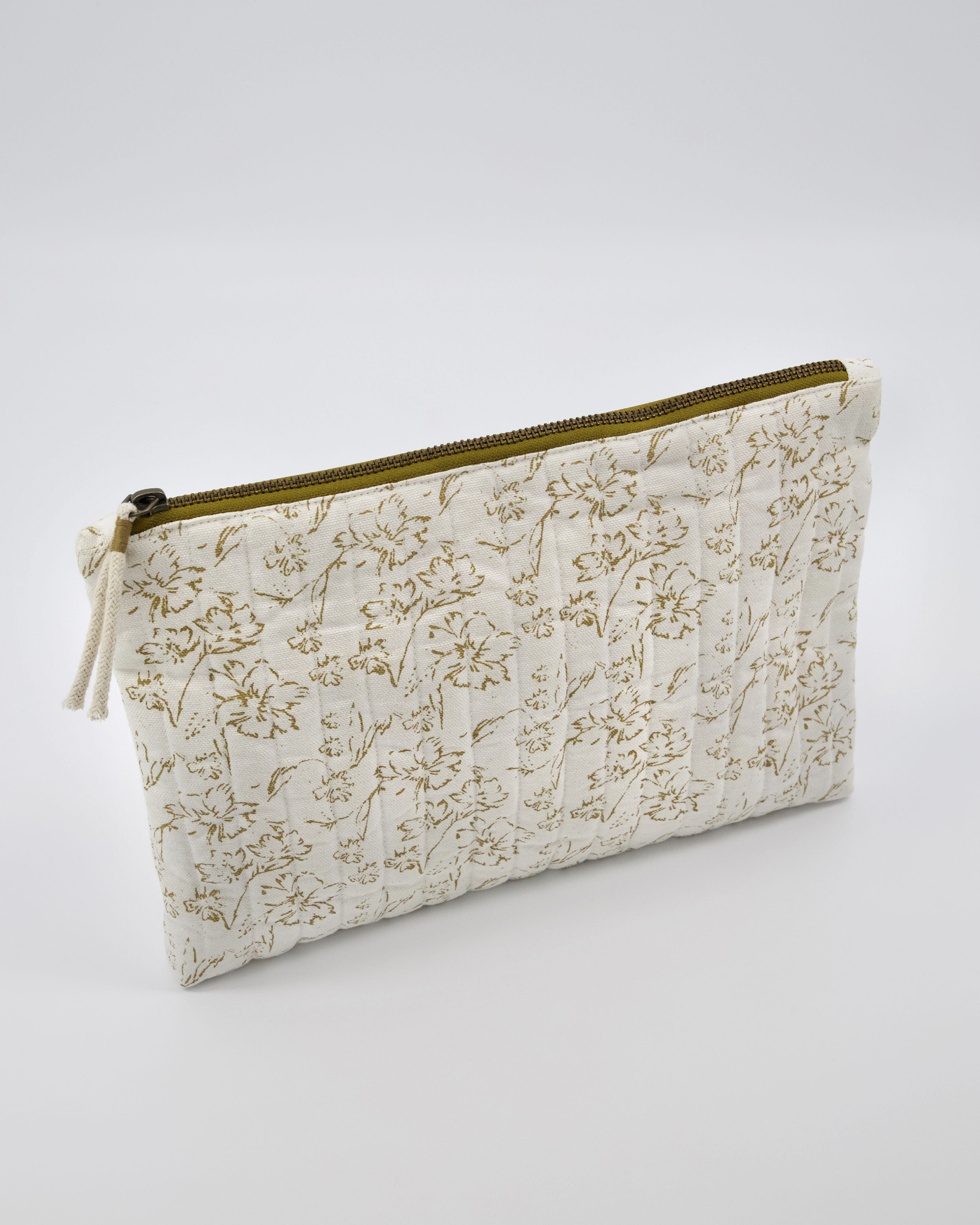 Meraki Kosmetisk taske 31x21 cm, fløde og sennep gul