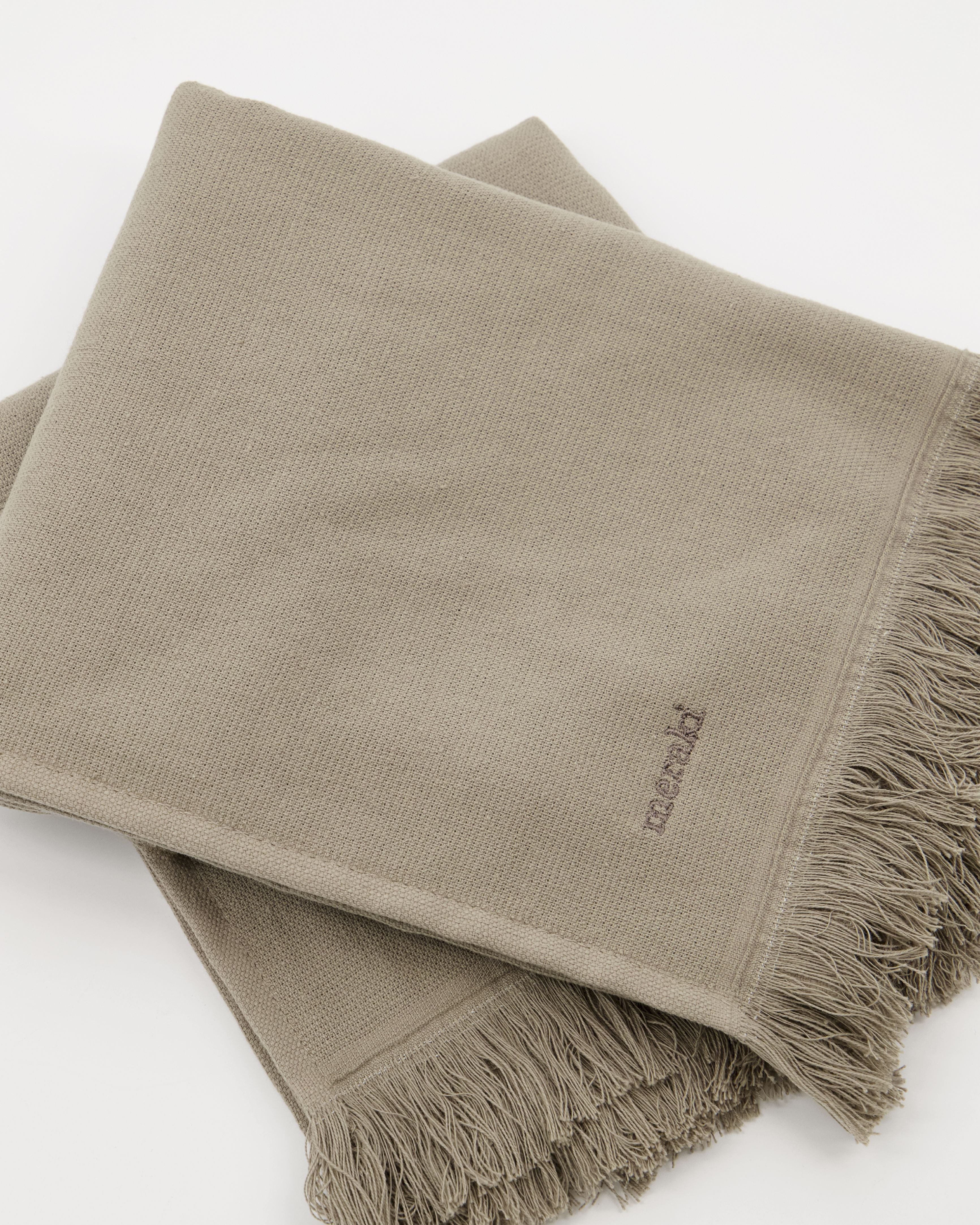 Meraki Lunaria handdoek set van 2, warm grijs