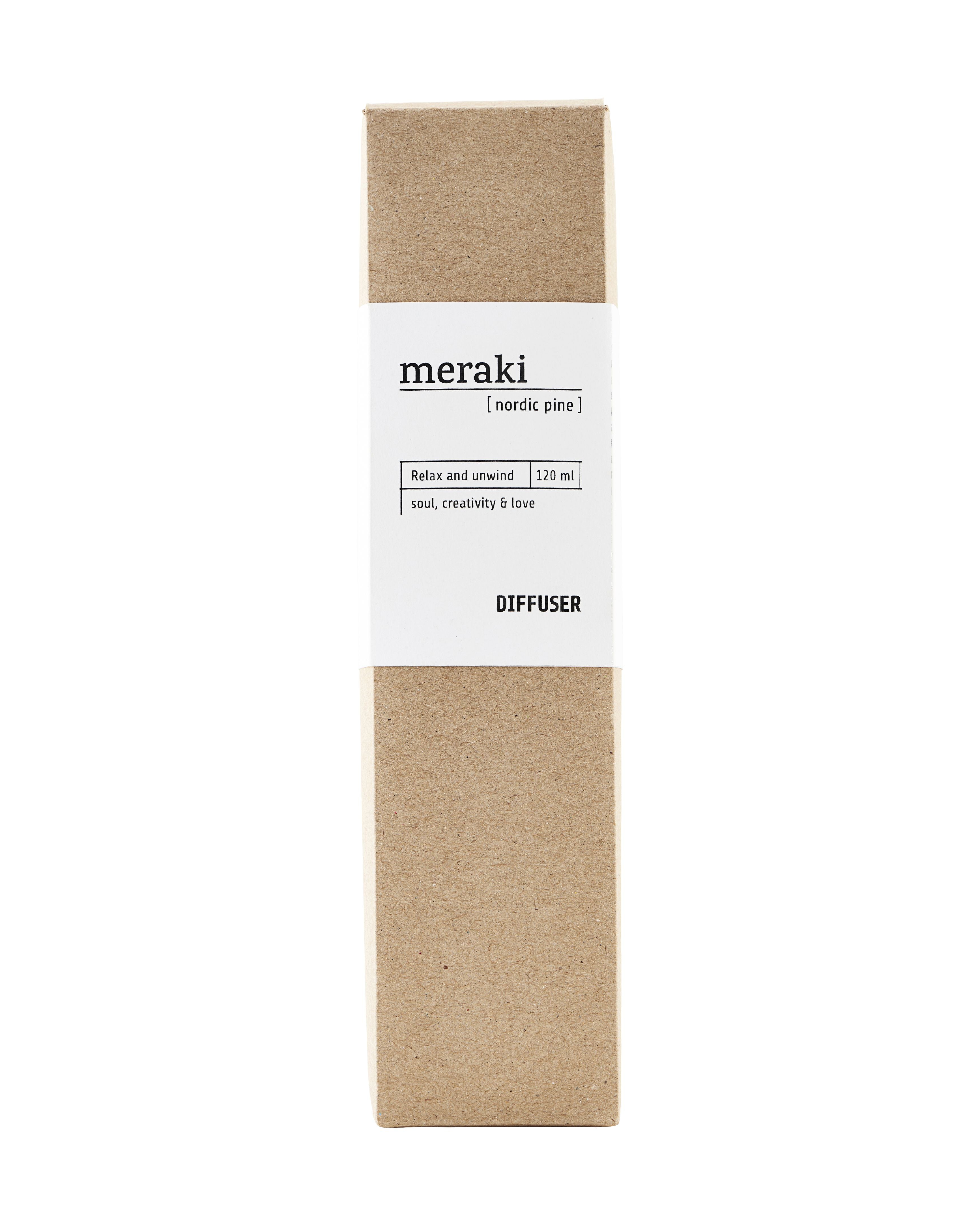 Meraki Diffuseur de parfum avec 7 bâtons, pin nordique