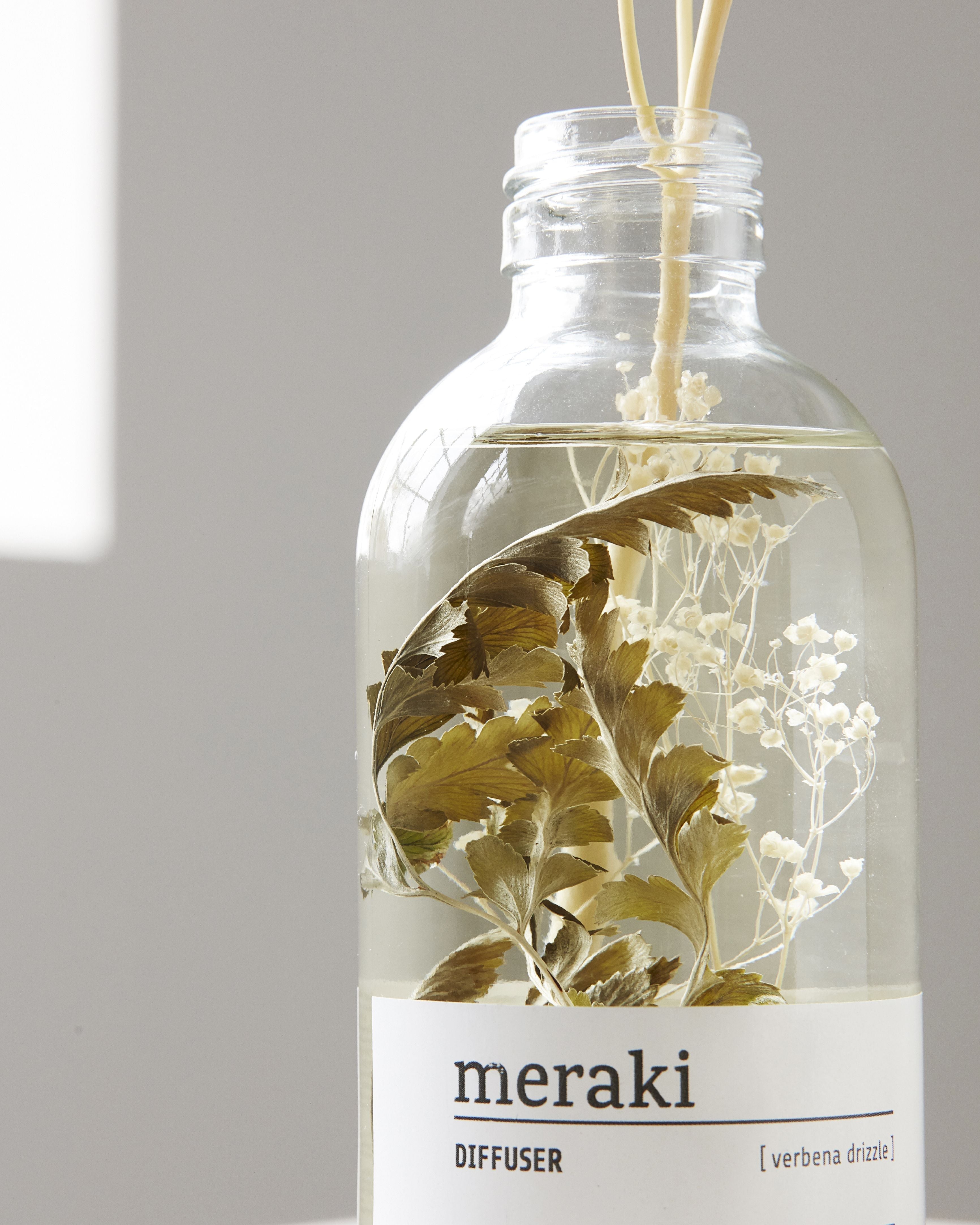 Meraki Diffuseur de parfum avec 7 bâtons, verbène arrosée