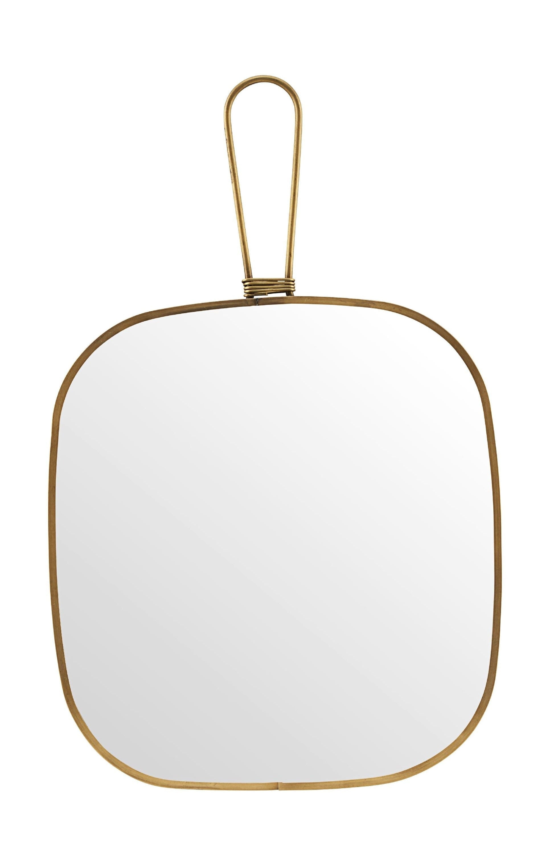 Mirror Meraki con telaio 20x22 cm, ottone antico