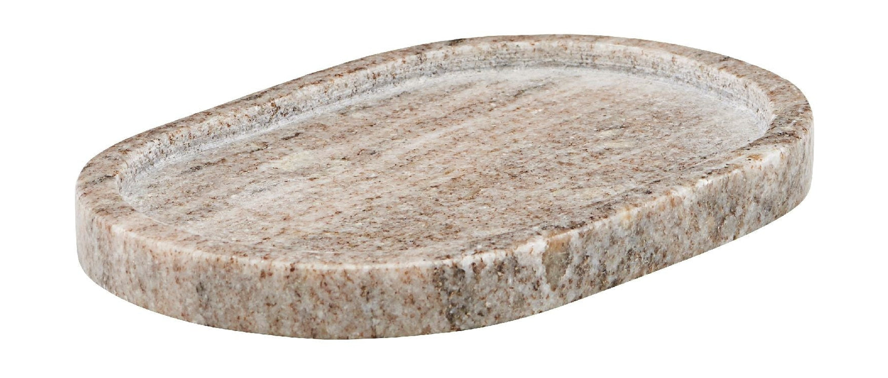 Meraki Plateau en marbre ovale poli 19,5x12,5, beige