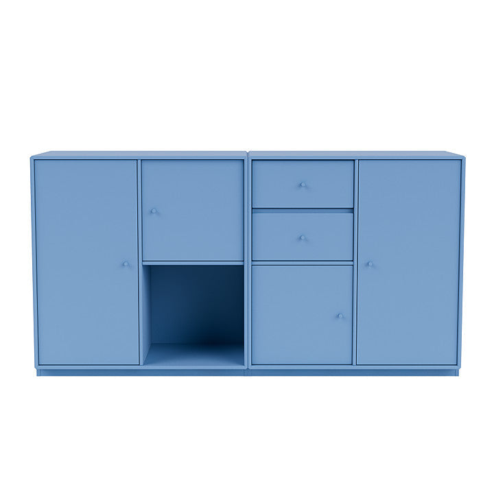 蒙大拿州夫妇餐具柜，带3厘米，蓝色蓝色