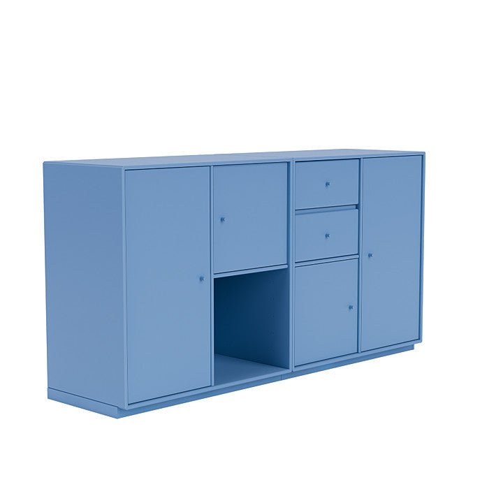 蒙大拿州夫妇餐具柜，带3厘米，蓝色蓝色