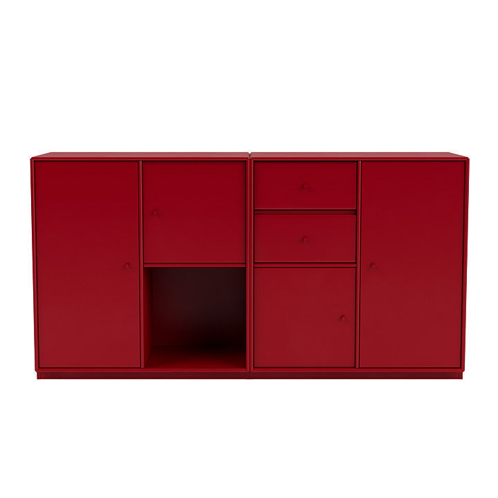 Montana Couple Sideboard With 3 Cm Plinth, Beetroot Red