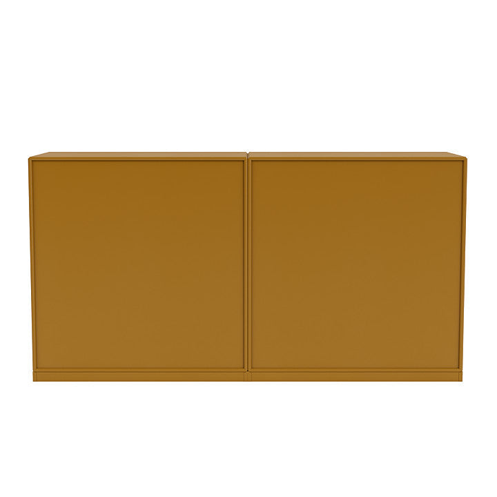 Sideboard della coppia del Montana con plinto da 3 cm, giallo ambra