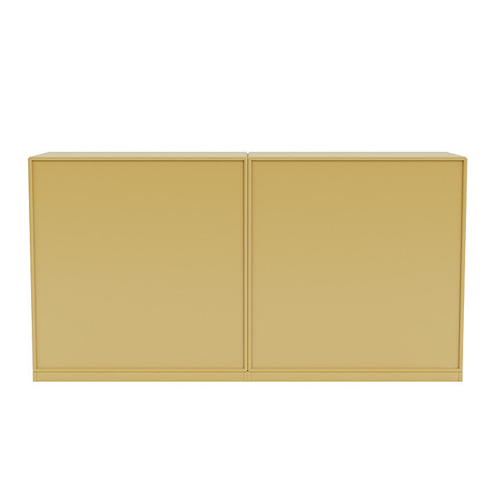 Sideboard della coppia del Montana con plinto da 3 cm, giallo cumino