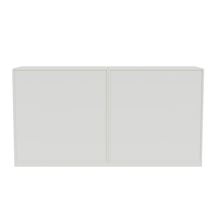 Sideboard di coppia del Montana con plinto da 3 cm, bianco nordico