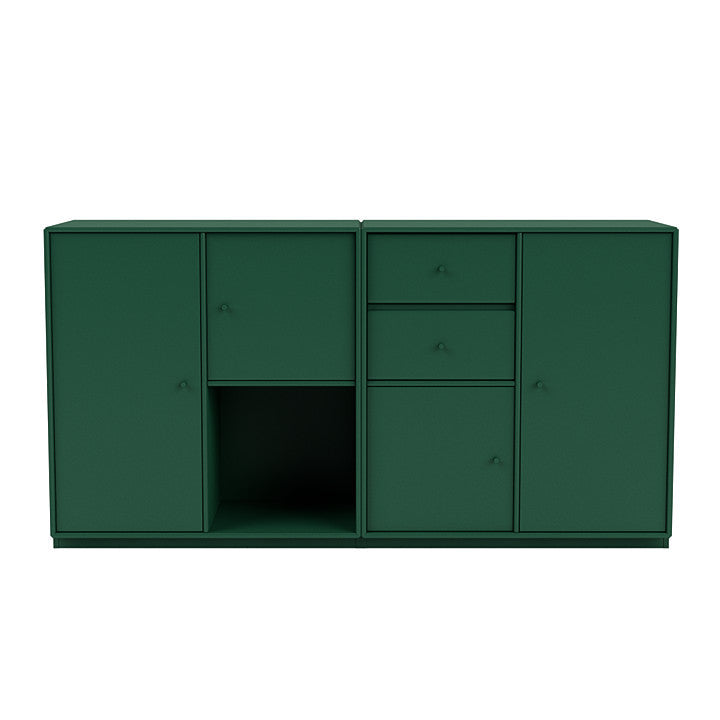 Montana Couple Sideboard With 3 Cm Plinth, Pine Green