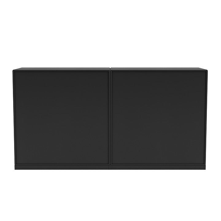 Sideboard della coppia del Montana con plinto da 3 cm, nero