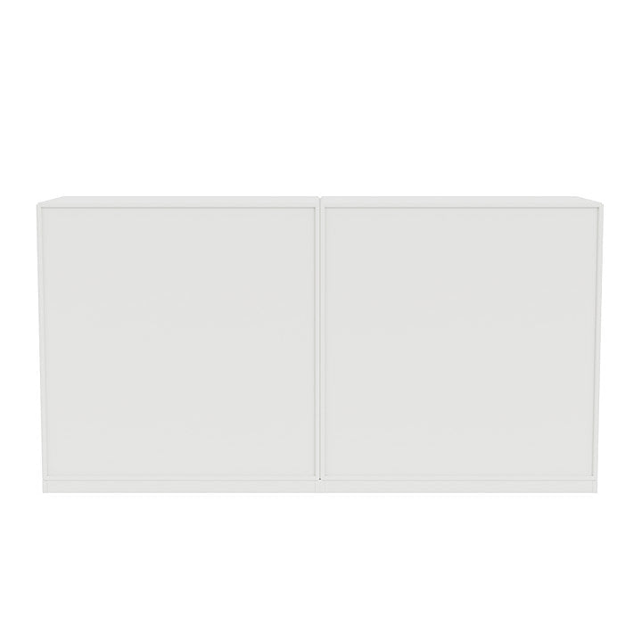 Sideboard di coppia del Montana con plinto da 3 cm, bianco
