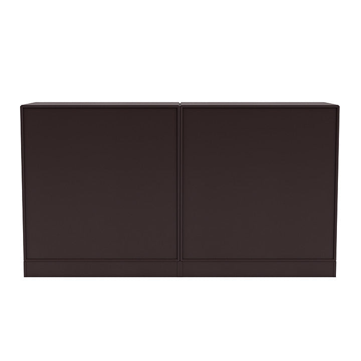 Sideboard della coppia del Montana con plinto da 7 cm, marrone balsamico