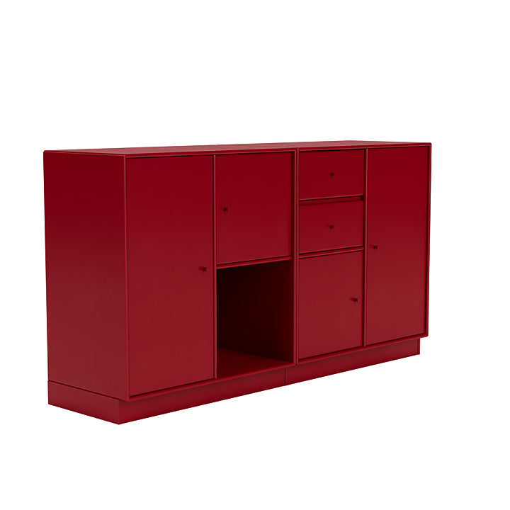 Montana Couple Sideboard With 7 Cm Plinth, Beetroot Red