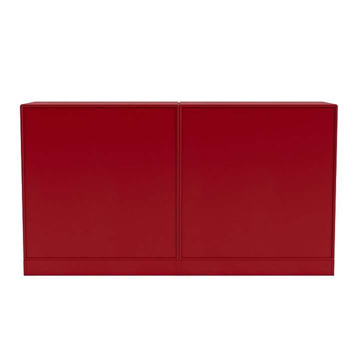 Montana Paar Sideboard mit 7 cm Sockel, Rote Beete rot