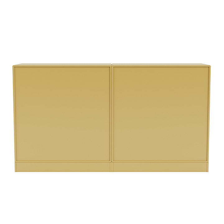 Sideboard della coppia del Montana con plinto da 7 cm, giallo cumino
