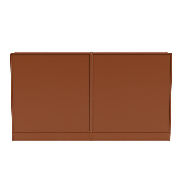 Sideboard della coppia del Montana con plinto da 7 cm, marrone nocciola