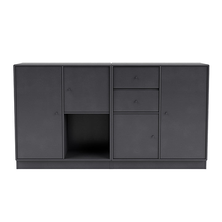 Montana Couple Sideboard With 7 Cm Plinth, Carbon Black